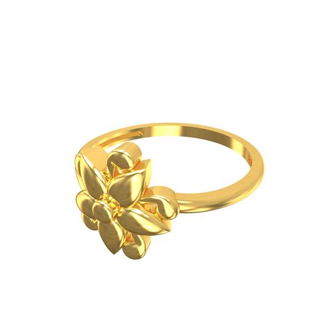 Plain Floral Design Gold Ring 09 13 Spe Goldchennai