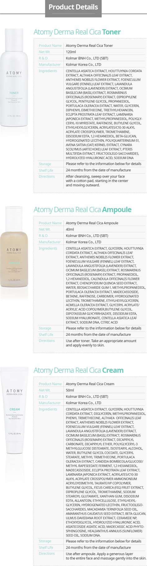 Atomy Derma Real Cica Set FarmasiUK
