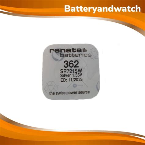 ถ่านกระดุม ถ่านนาฬิกา แพ็ค 1 เม็ด Renata 362 เทียบเท่าเบอร์ SR721SW 1 ...