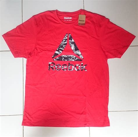 Jual Kaos T Shirt Reebok Men Graphic Logo Red Original Di Lapak AJRAN