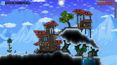 Just Made A Snowy Mountain Home Terraria