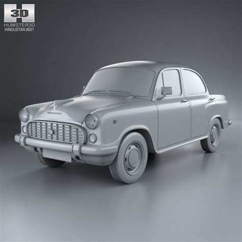 Hindustan Ambassador Classic 1999 3d Model Max Obj 3ds Fbx C4d Lwo Lw Lws