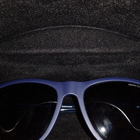 Armani Exchange Men's Black and Blue Sunglasses | Depop