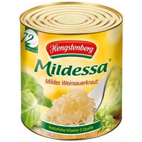 Hengstenberg Mildessa Wine Sauerkraut 22 Lb Food Service Tin