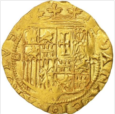 Authentic Spain 1 Escudo 1516 1556 Gold Shipwreck Treasure Jewelry Coin