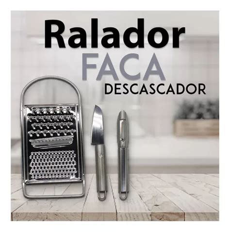 Kit Cozinha Ralador Faca E Descascador Inox Pe As Mercadolivre