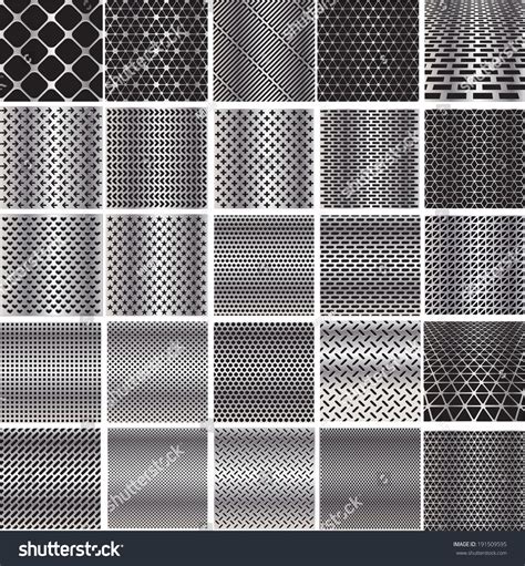 Set Metal Grids Royalty Free Image Vector Metal Grid Stock Vector