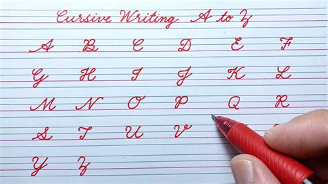 Cursive Writing A To Z Cursive Capital Letters Abcd Cursive Abcd