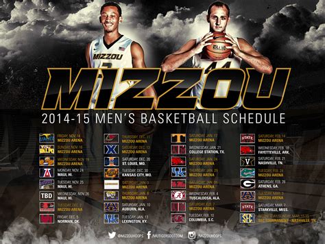 Mizzou Basketball Schedule Release :: Behance