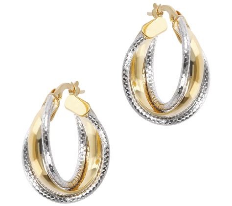 Italian Gold 34 Polished Twisted Hoop Earrings 14k Gold