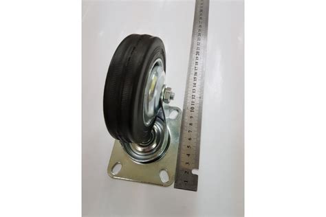 Колесо поворотное (100 мм; г/п 70 кг; резина/металл; игольчатый ...