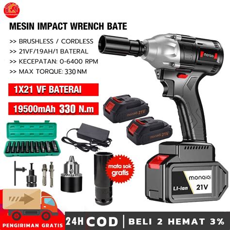 Jual Cordless Impact Wrench Brushless V N M Electric Wrench