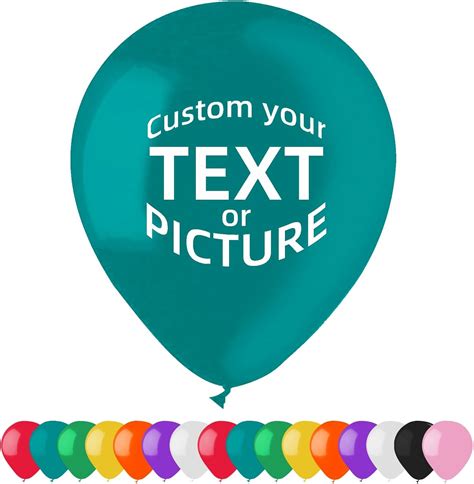 Amazon.com: 100 Pcs Personalized Latex Balloons – Custom Printed