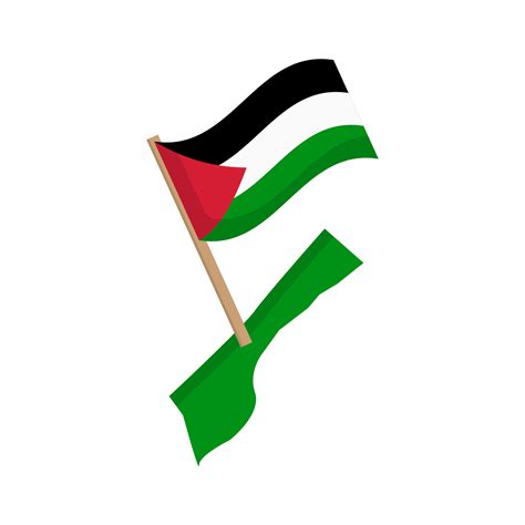 Gaza Strip map with Palestinian flag icon. Vector. 34371592 Vector Art ...