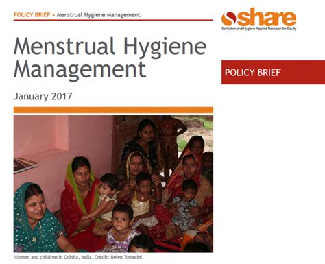 Menstrual Hygiene Management Policy Brief Resources • Susana