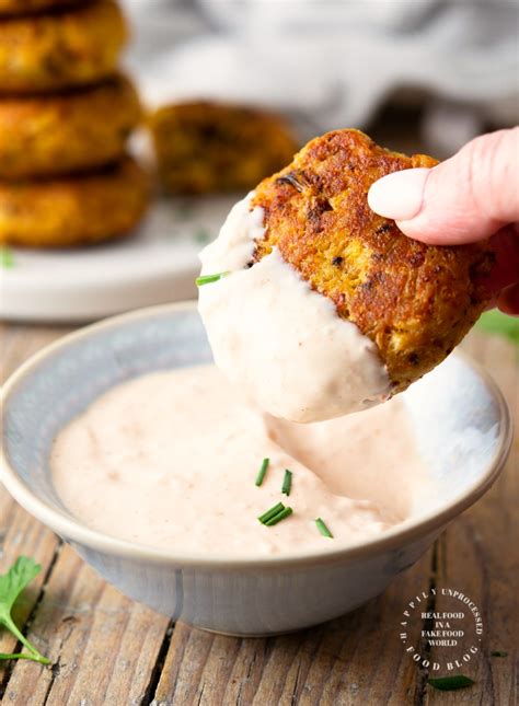 Roasted Cauliflower Fritters with a Bloomin Onion Dipping Sauce ...