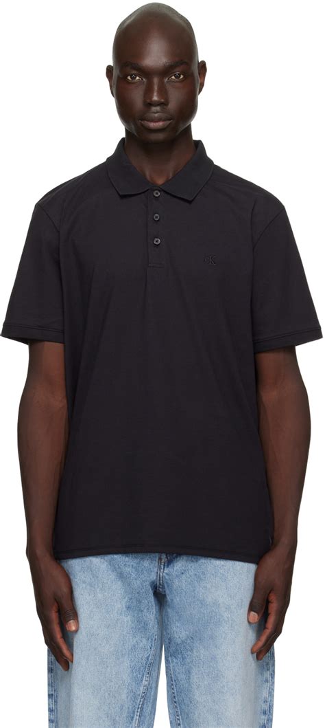 Black Smooth Polo By Calvin Klein On Sale