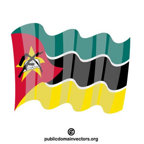 Mozambique Waving Flag Public Domain Vectors