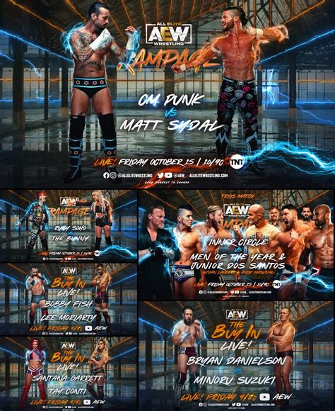 Card For Tonight S Aew Rampage And The Buy In R Aewofficial