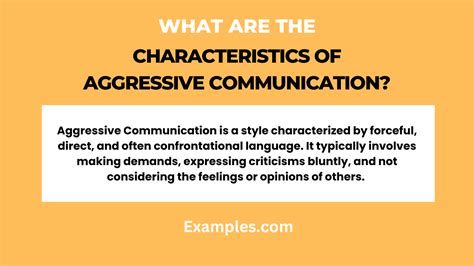 Characteristics of Aggressive Communication - 9+ Examples