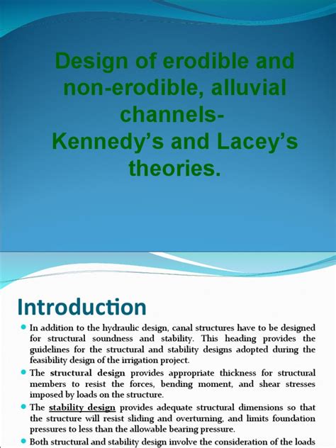 Lecture 2 - Irrigation Canal Design | PDF | Mechanics | Continuum Mechanics