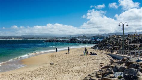 Beach Near Monterey Harbor, California, USA Editorial Stock Photo ...