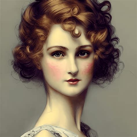 Beautiful Gibson Girl Digital Graphic · Creative Fabrica