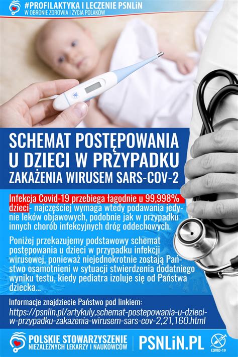 Schemat Post Powania U Dzieci W Przypadku Zaka Enia Wirusem Sars Cov