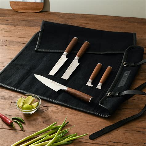 Nihon X Knife Set Piece And Canvas Knife Case Nihon X From Procook