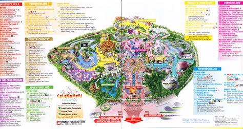 Disneyland Adventure Park Map United States Map