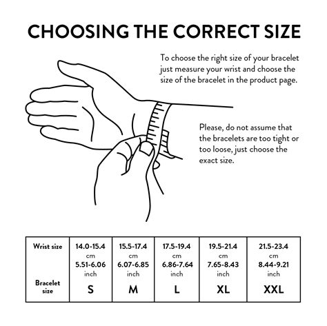 Wrist Size Chart Printable