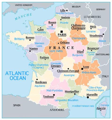 France Provinces Map