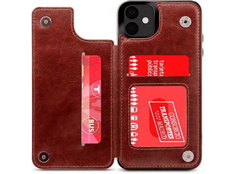 Fundas Smartphones Nueboo Funda De Piel Wallex Marron Para Iphone