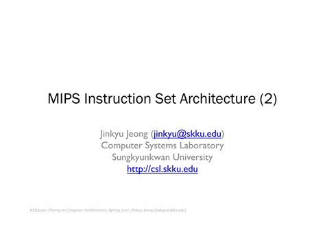 Pdf Mips Instruction Set Architecture 2uploads