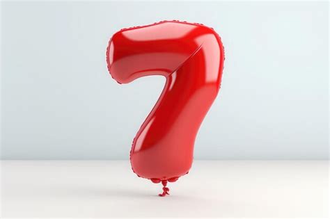 Premium Photo Inflatable Balloon In The Form Of The Number Seven