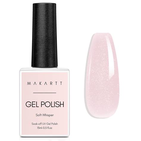 Makartt Gel Nail Polish Natural Nude Jelly Pink Glitter Gel Polish Spring 15ml