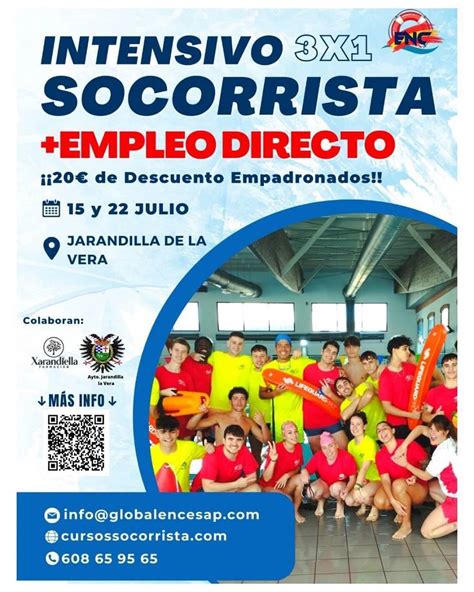 Curso Socorrista en instalaciones acuáticas 2023 Jarandilla de la