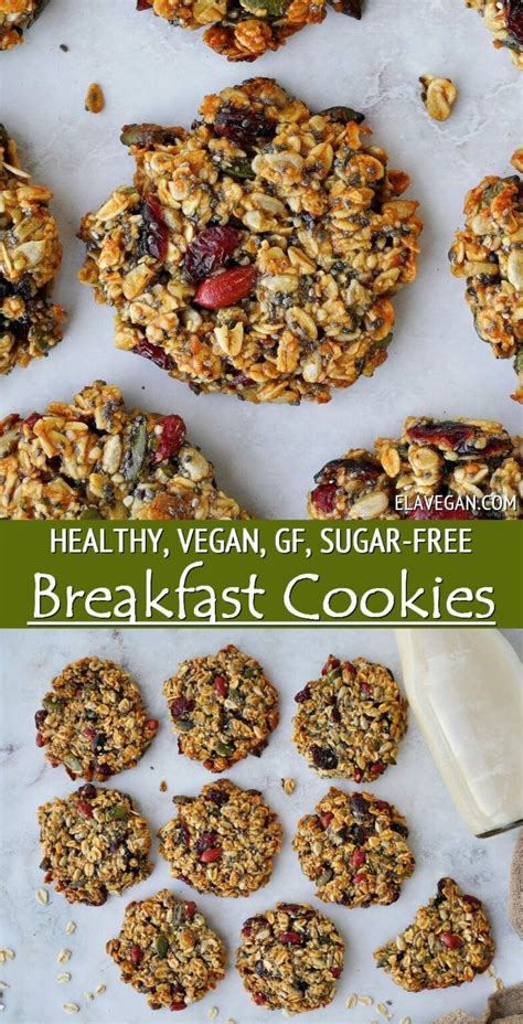 Healthy Breakfast Cookies Sugar Free Elavegan