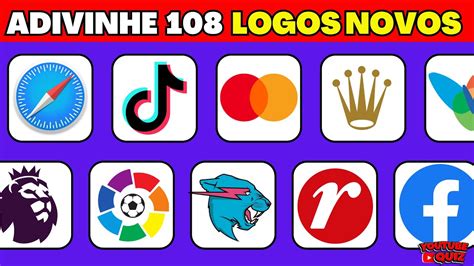 MARATONA LOGOS ADIVINHE A MARCA PELO LOGO EM 3 SEGUNDOS 108 LOGOS