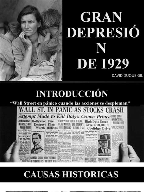 Gran Depresión De 1929 Pdf