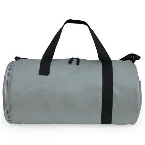 Grey Leather Gym Bag with Shoe Compartment at Rs 235 | Leather Gym Bags ...