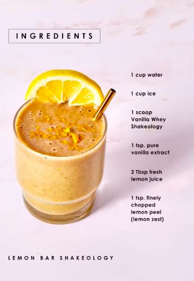 Lemon Bar Shakeology Nikki Kuban Minton