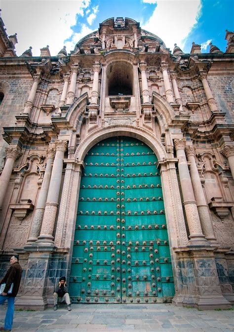 Peru Green Door Of Cusco Cathedral Peru Photo