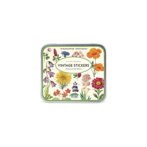 Cavallini Sticker Tin Wildflowers