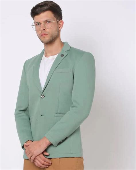 Buy Single Breasted Blazer With Notched Lapel Online At Best Prices In