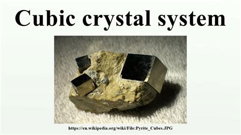 Cubic Crystal System Youtube