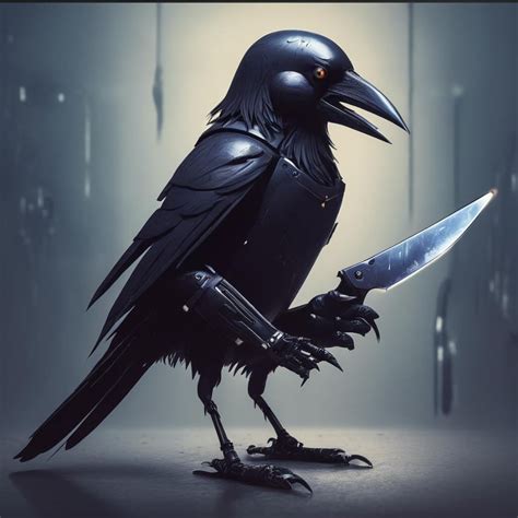 Crow Knife Accumulate Caw Rcrowwithknife