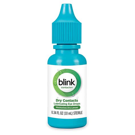 Blink Contacts Lubricating Eye Drops For Soft & RGP Lenses - 0.34 fl oz