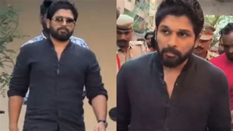 Allu Arjun Debuts New Look As He Arrives At Hyderabads Nampally Court