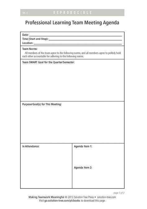 Pin By Sljh Instructional Coaches On Pd Plc Agendas Grade Level Meeting Agenda Template Sample ...